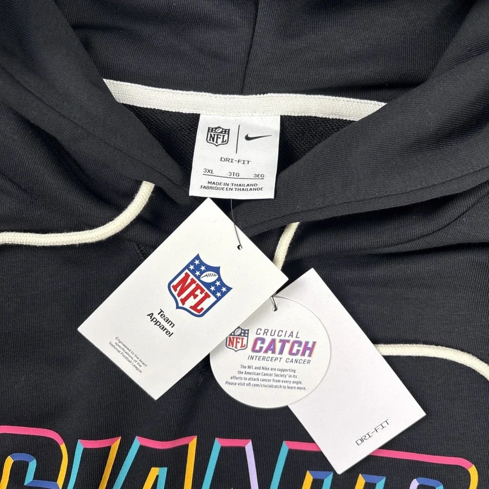 AUTHENTIC Nike New York Giants Men's 2025 Crucial Catch NFL Sideline Hoodie XL